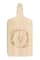 Floral Wreath Monogram Maple Paddle Cutting Board